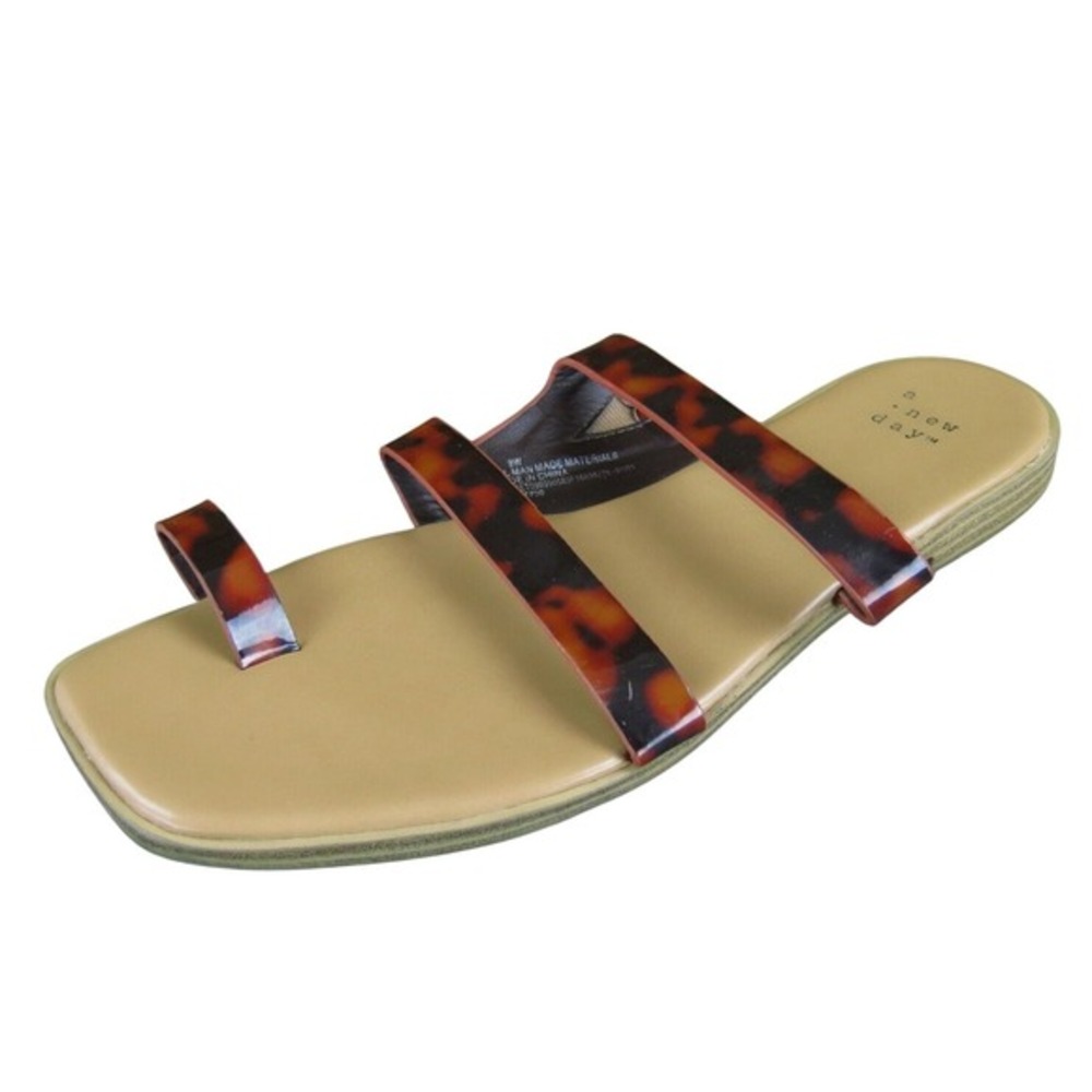 A New Day Women's‎  Slide Brown Synthetic Sz 9 Wide Gently Used 2025